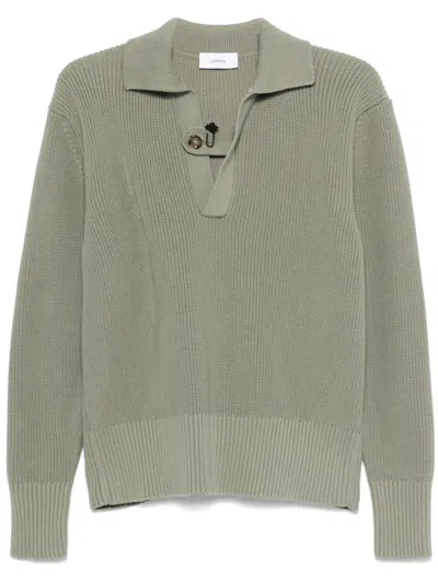 Lardini Brooch-detail Sweater In Green