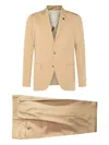 Lardini Tailored Suit With Notch Lapel And Chest Pocket In Neutrals