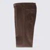 Lardini Brown Cotton Suit In Neutral
