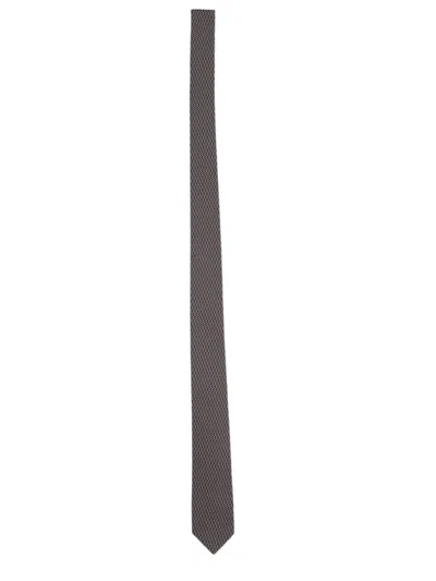 Lardini Brown Logo Tie