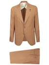 Lardini Brown Suit With Notch Lapels In Brown