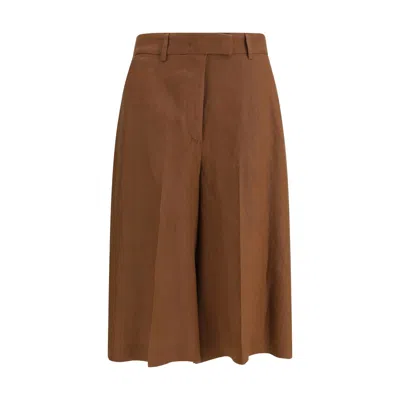 Lardini Brown Viscose Bermuda Shorts