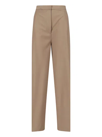 Lardini Brown Wool Blend Tailored Trousers