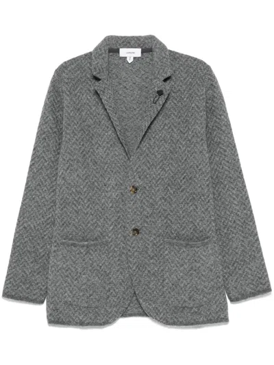 Lardini Brushed Blazer In Grey