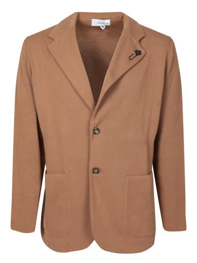 Lardini Burnt Cotton Jacket In Beige