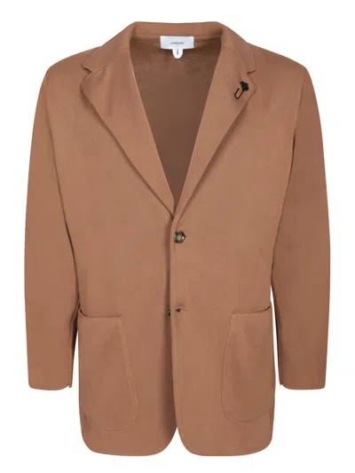 Lardini Burnt Cotton Jacket In Brown