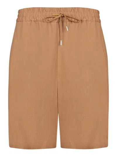 Lardini Burnt Linen Bermuda Shorts