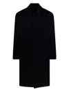 Lardini Button-closure Coat In Black