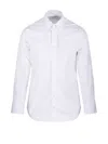 Lardini Button-down Cotton Shirt With Tailored Silhouette And Chest Pocket In White