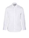 Lardini Button-down Cotton Shirt With Tailored Silhouette And Chest Pocket In White