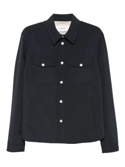 Lardini Button-fastening Flap-pocket Jacket In Blue