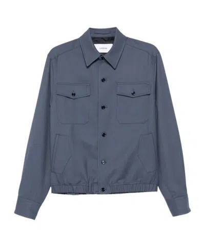 LARDINI BUTTON-FASTENING FLAP-POCKET JACKET
