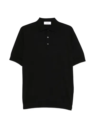 Lardini Button-fastening Polo Shirt In Black