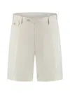 Lardini Button Flap-pocket Shorts In Neutral