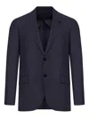 Lardini Unlined Single-breasted Tailored Jacket In Blue