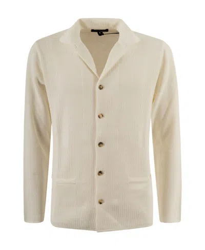 Lardini Button Long-sleeved Shirt In Nude