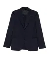 Lardini Button Pin Virgin-wool Jacket In Blue
