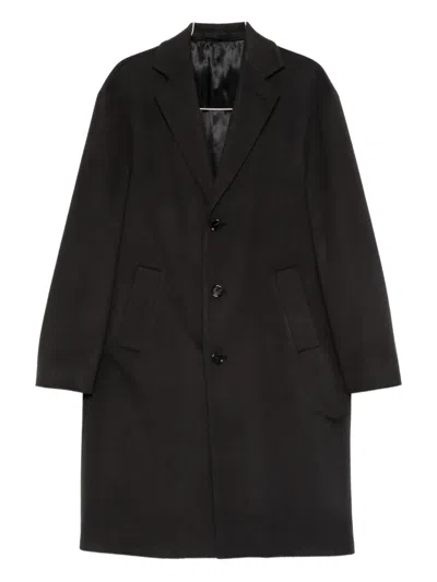 Lardini Button Pocket Coat In Black