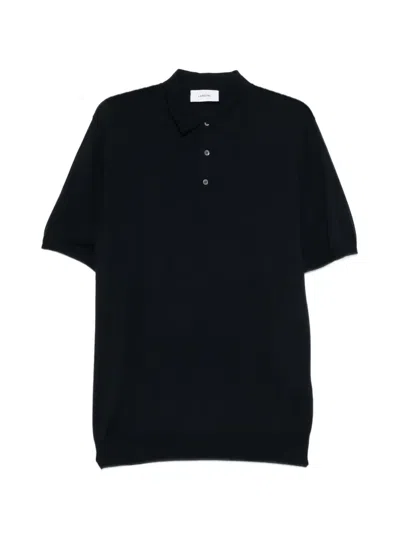 Lardini Button Polo Shirt In Blue
