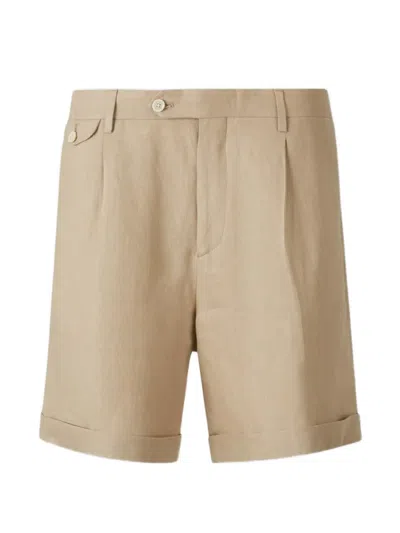 Lardini Button Tailored Shorts In Brown