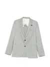 Lardini Button Wool Jacket In Green