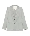 Lardini Button Wool Jacket In Green