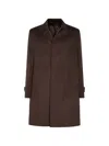 Lardini Button-cuff Single-breasted Coat In Brown