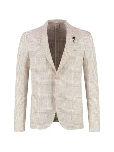 Lardini Long-sleeved Suit Jacket In White
