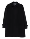 Lardini Cashmere Outerwear Coat With Classic Collar In Black