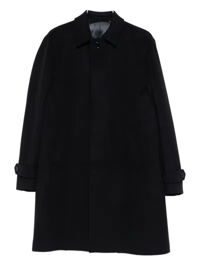 Lardini Buttoned Flap-pocket Coat In Black