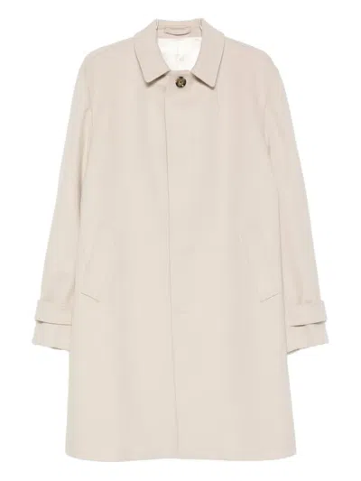 LARDINI BUTTONED FLAP-POCKET COAT