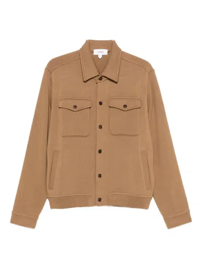 Lardini Buttoned Flap-pocket Jacket In Brown