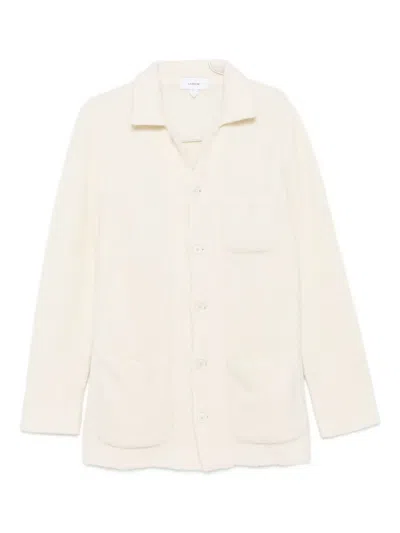 Lardini Buttoned Patch-pocket Cardigan In White