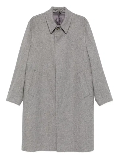 Lardini Buttoned Patch-pocket Coat In Gray
