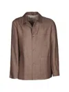 Lardini Buttoned Pocket Jacket In Brown
