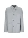 Lardini Buttoned Pocket Jacket In Gray