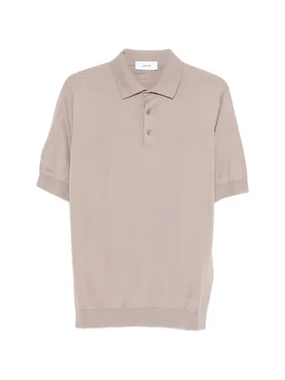 Lardini Polo Knit Shirt Short Sleeves Collar In Pink