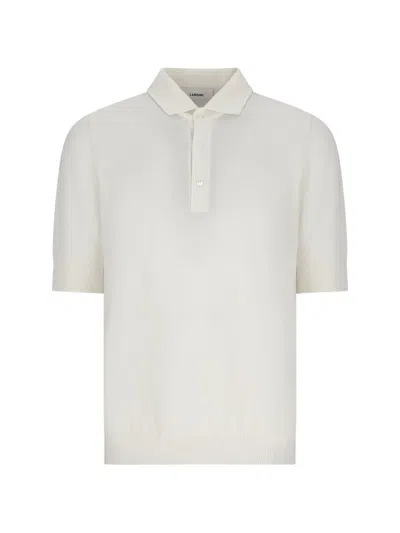 Lardini Buttoned Polo Shirt In Orange