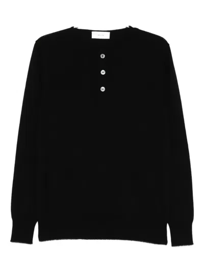 Lardini Buttoned Sweater In Black