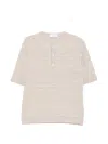 Lardini Buttoned T-shirt In Neutral