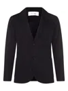 Lardini Single-breasted Suit Jacket With Notch Lapel In Black