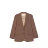 Lardini Button-fastening Flap-pocket Blazer In Brown