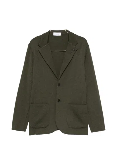 Lardini Button-fastening Notch-lapel Blazer In Green