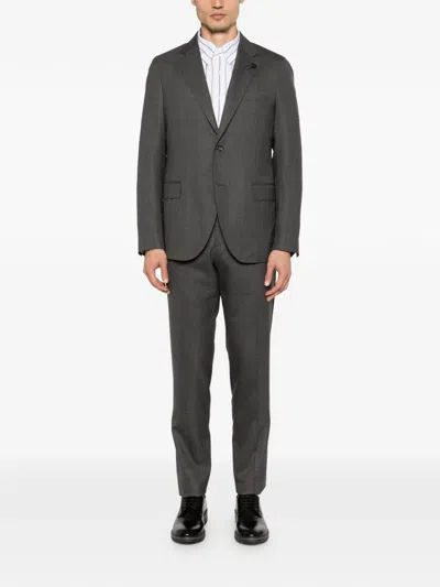 Lardini Button-fastening Suit In Green