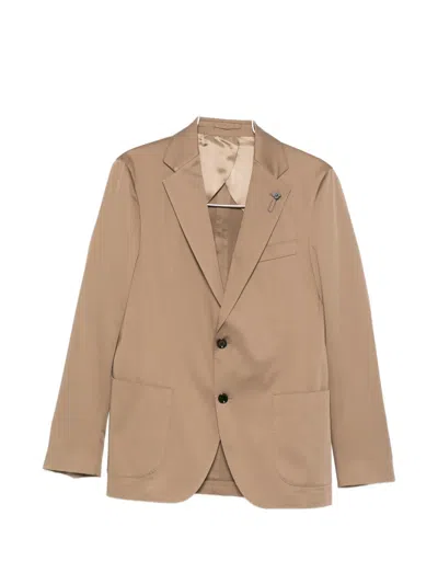 Lardini Button-up Blazer In Multi