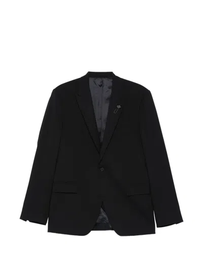 Lardini Button-up Single-breasted Suit In Black