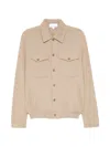Lardini Button-up Wool Jacket In Neutral