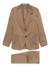 Lardini Camel Brown Cotton Blended Suit