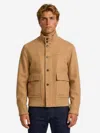 Lardini Beige Wool Oves Aries Full-length Jacket In Brown