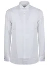 Lardini Classic White Cotton Shirt With Structured Collar In White